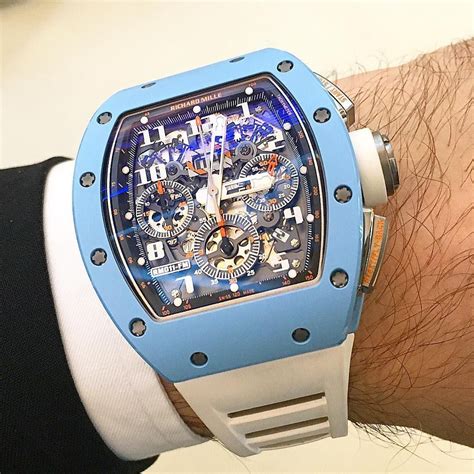 richard mille blue watch.